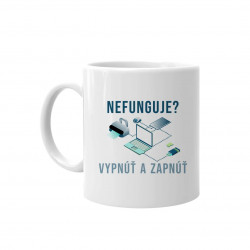 Nefunguje vypnúť a zapnúť - keramický hrnček s potlačou
