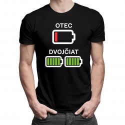 Otec dvojčiat - batéria - pánske tričko s potlačou