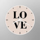 Love - sklenené nástenné hodiny s potlačou