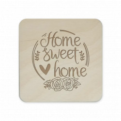 Home sweet home - sada gravírovaných podložiek pod poháre