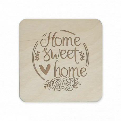 Home sweet home - sada gravírovaných podložiek pod poháre