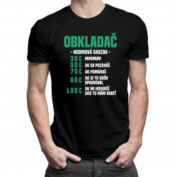 Obkladač - hodinová sadzba - pánske tričko s potlačou