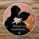 Šťastní čas nepočítajú - sklenené nástenné hodiny s potlačou
