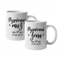 Sada pre páry - Vysnívaná žena / Vysnívaný muž - personalizovaný produkt - hrnky s potlačou