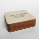 MR & MRS (dátum) - personalizovaný produkt - sada gravírovaných podložiek pod poháre