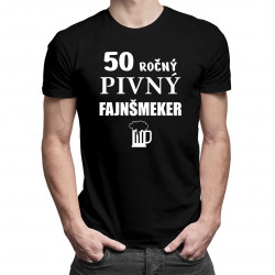 50-ročný pivný fajnšmeker - pánske tričko s potlačou