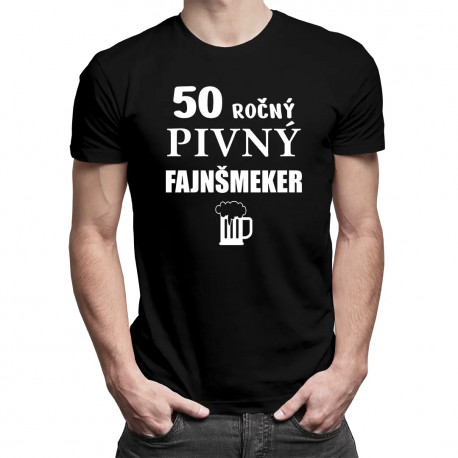 50-ročný pivný fajnšmeker - pánske tričko s potlačou