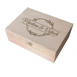 Mená - personalizovaný produkt - drevený box na čaj s gravírovaním
