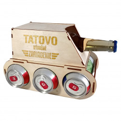 Tatovo výbušné zariadenie - tank na pivo s gravírovaním