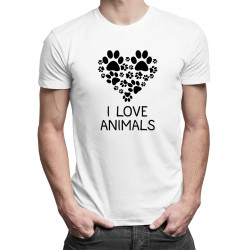 I love animals - pánske tričko s potlačou