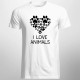 I love animals - pánske tričko s potlačou