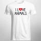 I love animals v2 - pánske tričko s potlačou