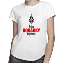 Srdce horárky bije inak - dámske tričko s potlačou