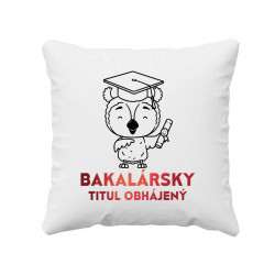 Bakalársky titul obhájený - vankúš s potlačou
