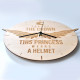 Forget the crown, this princess wears a helmet - drevené nástenné hodiny s gravírovaním
