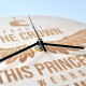 Forget the crown, this princess wears a helmet - drevené nástenné hodiny s gravírovaním