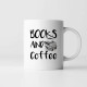 Books and coffee - keramický hrnček s potlačou