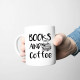 Books and coffee - keramický hrnček s potlačou