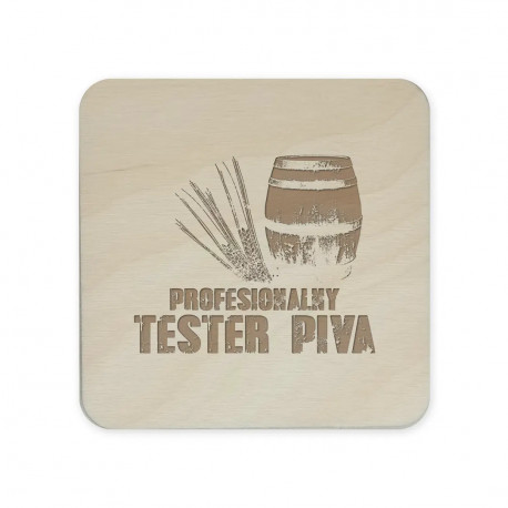 Profesionálny tester piva - sada gravírovaných podložiek pod poháre