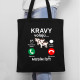 Kravy volajú, musím ísť - taška s potlačou