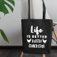 Life is better with chickens - taška s potlačou