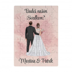 Budeš naším svedkom? - personalizovaný produkt - magnetické puzzle s potlačou
