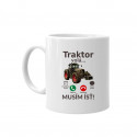 Traktor volá - musím ísť - keramický hrnček s potlačou