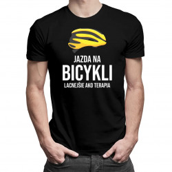 Jazda na bicykli - lacnejšie ako terapia - pánske tričko s potlačou