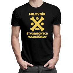 Milovník štvornohých maznáčikov - pánske tričko s potlačou