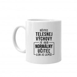Učiteľ telesnej výchovy - keramický hrnček s potlačou