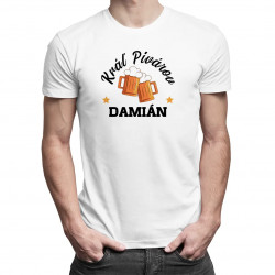 Kráľ pivárov + meno - personalizovaný produkt - pánske tričko s potlačou