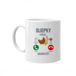 Sliepky volajú, musím ísť - keramický hrnček s potlačou