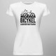 Bicykel - lacnejšie ako terapia - dámske tričko s potlačou