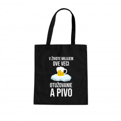 V živote milujem dve veci: otužovanie a pivo - taška s potlačou