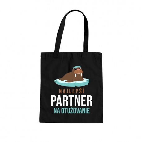 Najlepší partner na otužovanie - taška s potlačou