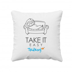 Take it easy - vankúš s potlačou