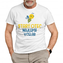 Starý otec - najlepší včelár - pánske tričko s potlačou