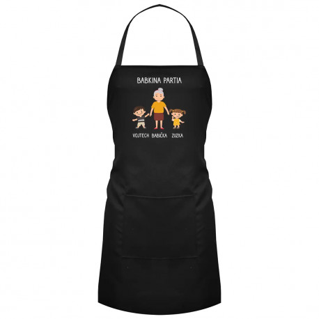 Babkina partia - zástera s potlačou - personalizovaný produkt