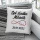 Spi sladko, miláčik + dátum - vankúš s potlačou - personalizovaný produkt
