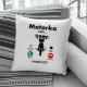 Motorka volá, musím ísť - vankúš s potlačou