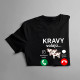 Kravy volajú, musím ísť - detské tričko s potlačou