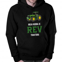 Moja hudba je rev traktora - pánska mikina s kapucňou