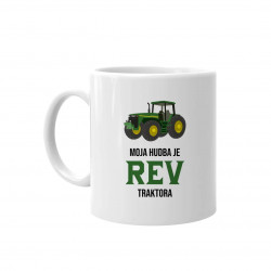 Moja hudba je rev traktora - keramický hrnček s potlačou