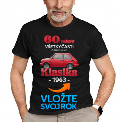 Klasika - všetky časti originálne s vašim ročníkom - Personalizovaný produkt - pánske tričko s potlačou