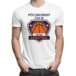 Môj obľúbený čas je: Čas na basketbal - pánske tričko s potlačou