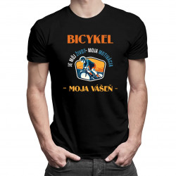 Bicykel je môj život, moja motivácia, moja vášeň - pánske tričko s potlačou