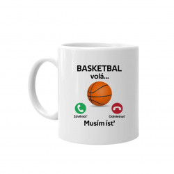Basketbal volá, musím ísť - keramický hrnček s potlačou