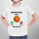 Basketbal volá, musím ísť - detské tričko s potlačou