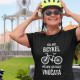 Viac ako bicykel milujem len svoje vnúčatá - dámske tričko s potlačou
