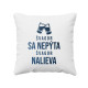 Švagor sa nepýta, švagor nalieva - vankúš s potlačou